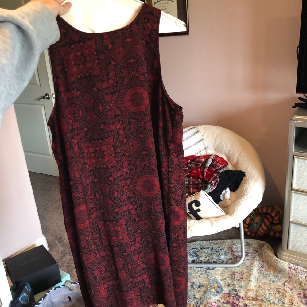 red & black dress